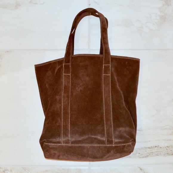 Banana Republic Handbags - Banana Republic Chocolate Suede Tote